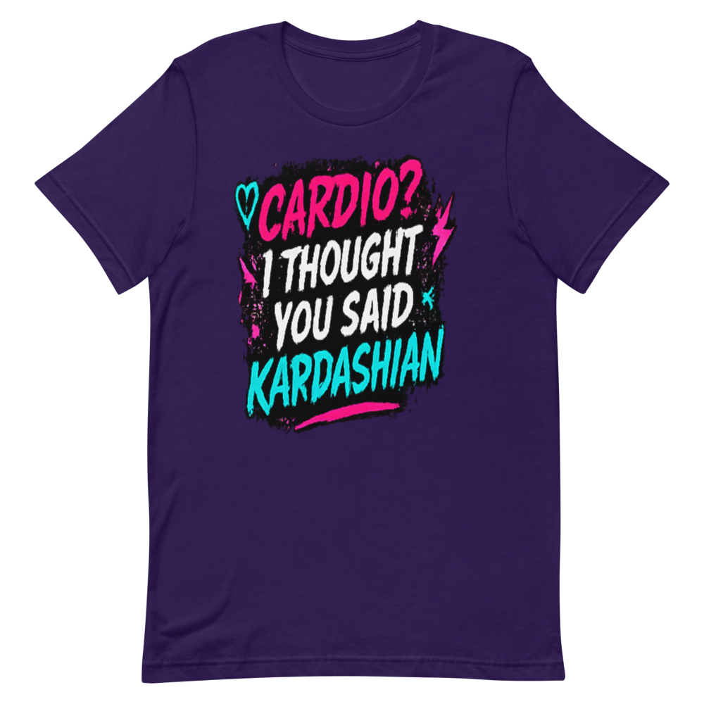Cardio? I Thought You Said Kardashian Tee - Purple preview