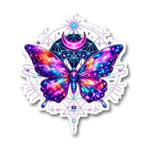 Cosmic Butterfly Sticker preview