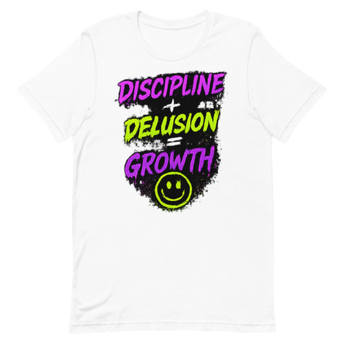 Discipline + Delusion = Growth Tee - White preview