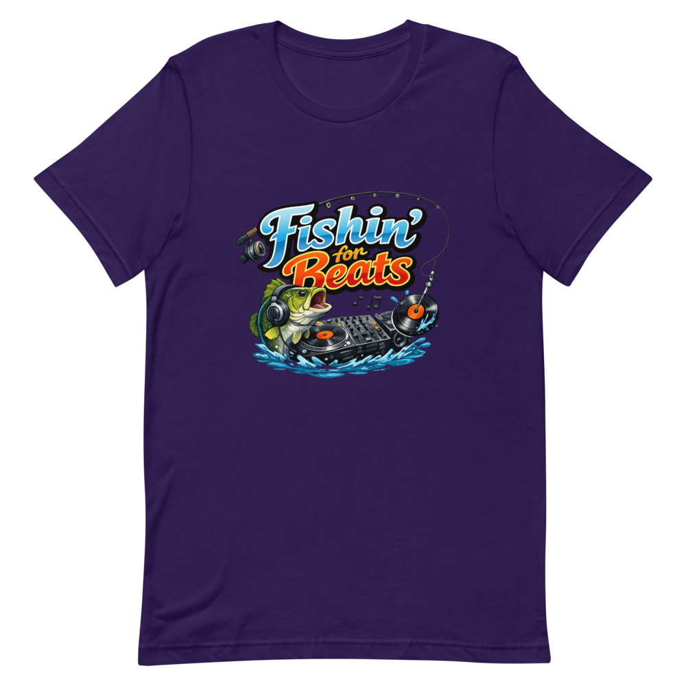 Fishin For Beats Tee - Purple preview