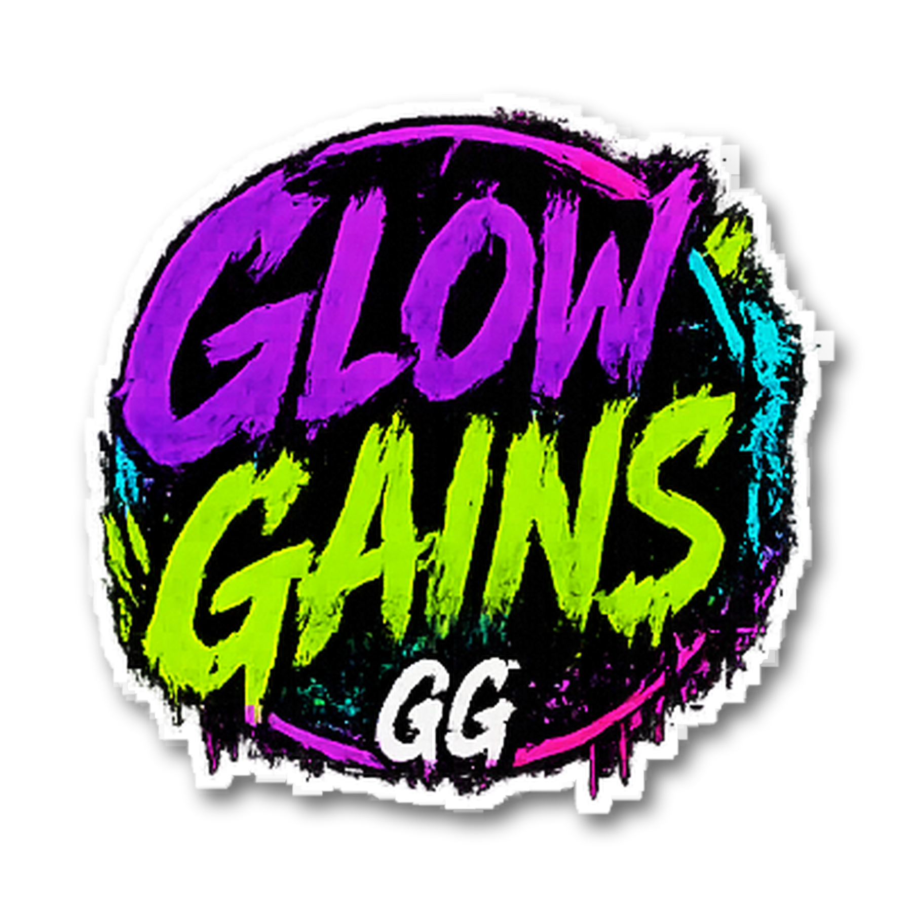 Glow Gains Circle Logo Sticker preview