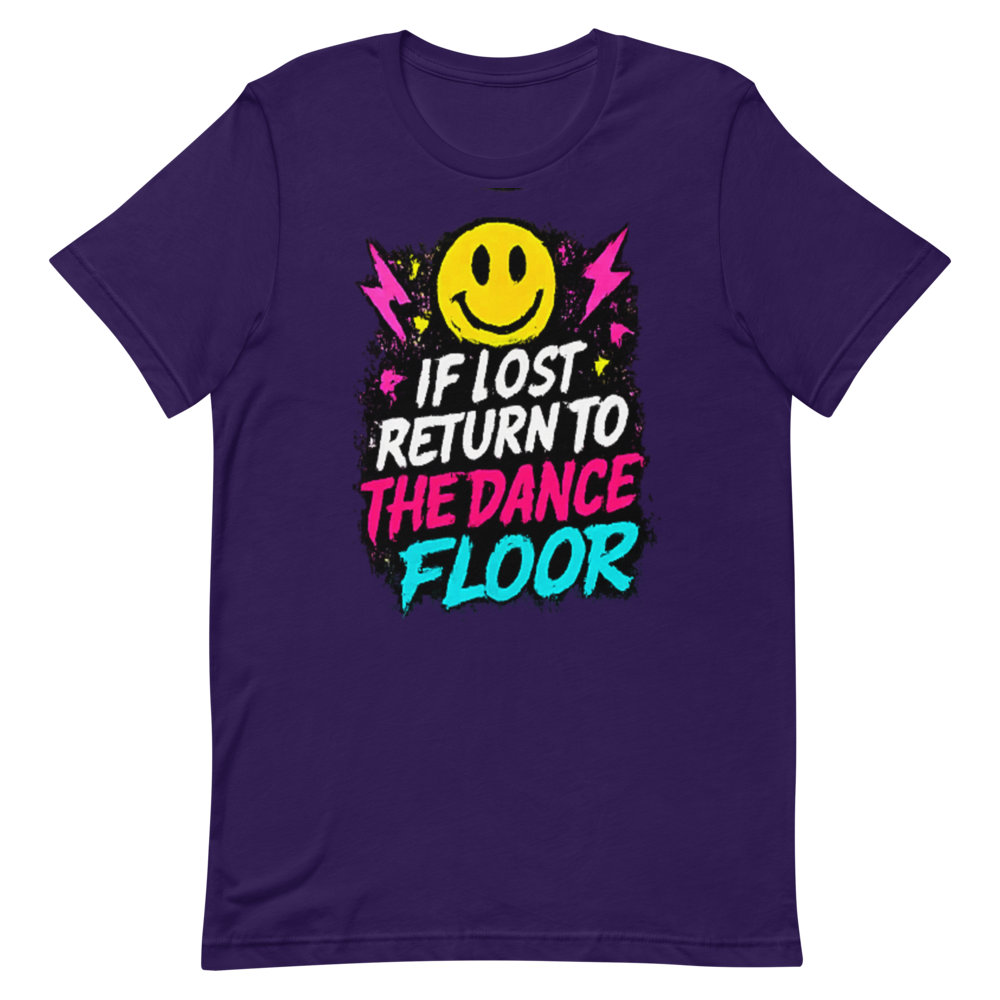 If Lost Return To The Dance Floor Tee - Purple preview