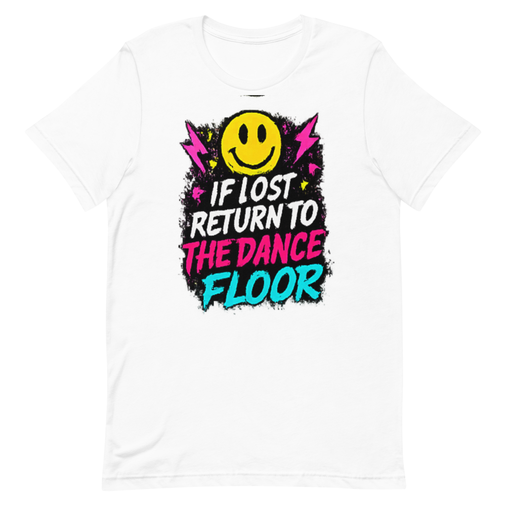 If Lost Return To The Dance Floor Tee - White preview