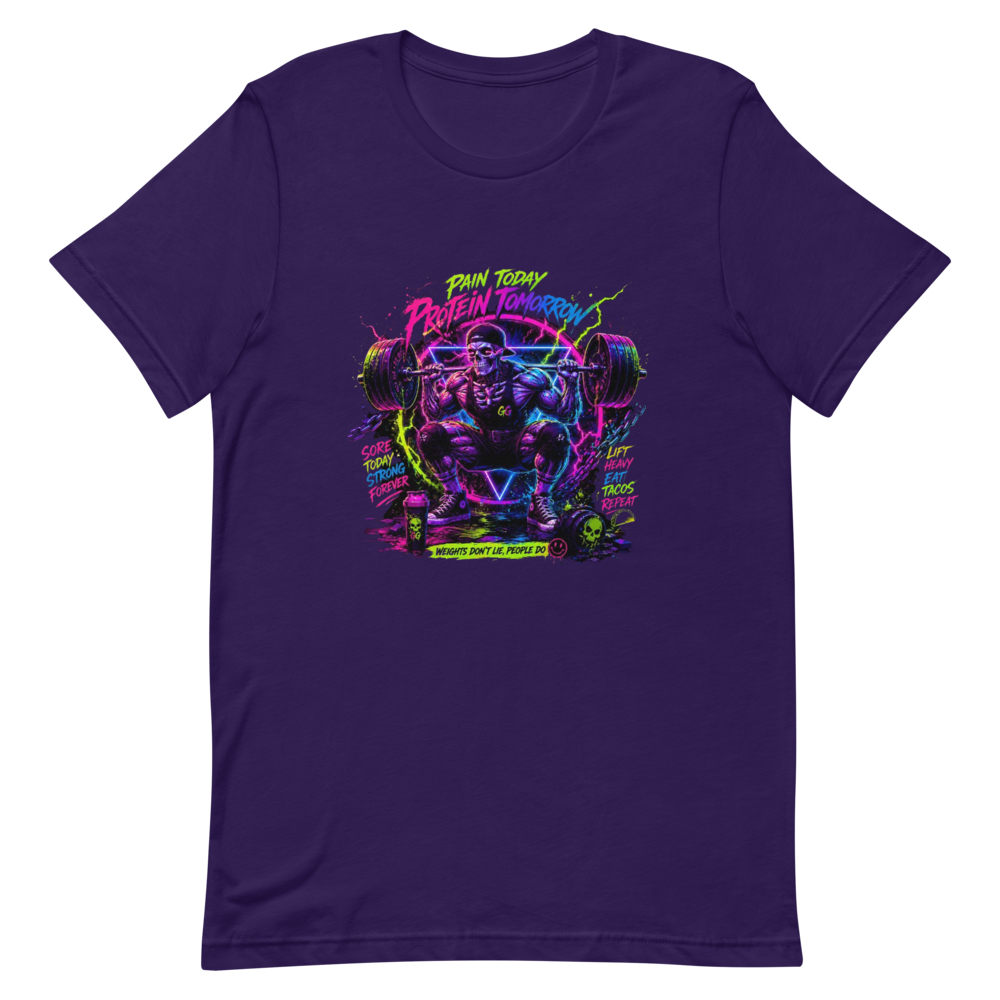 Pain Today Protein Tomorrow Tee - Purple preview