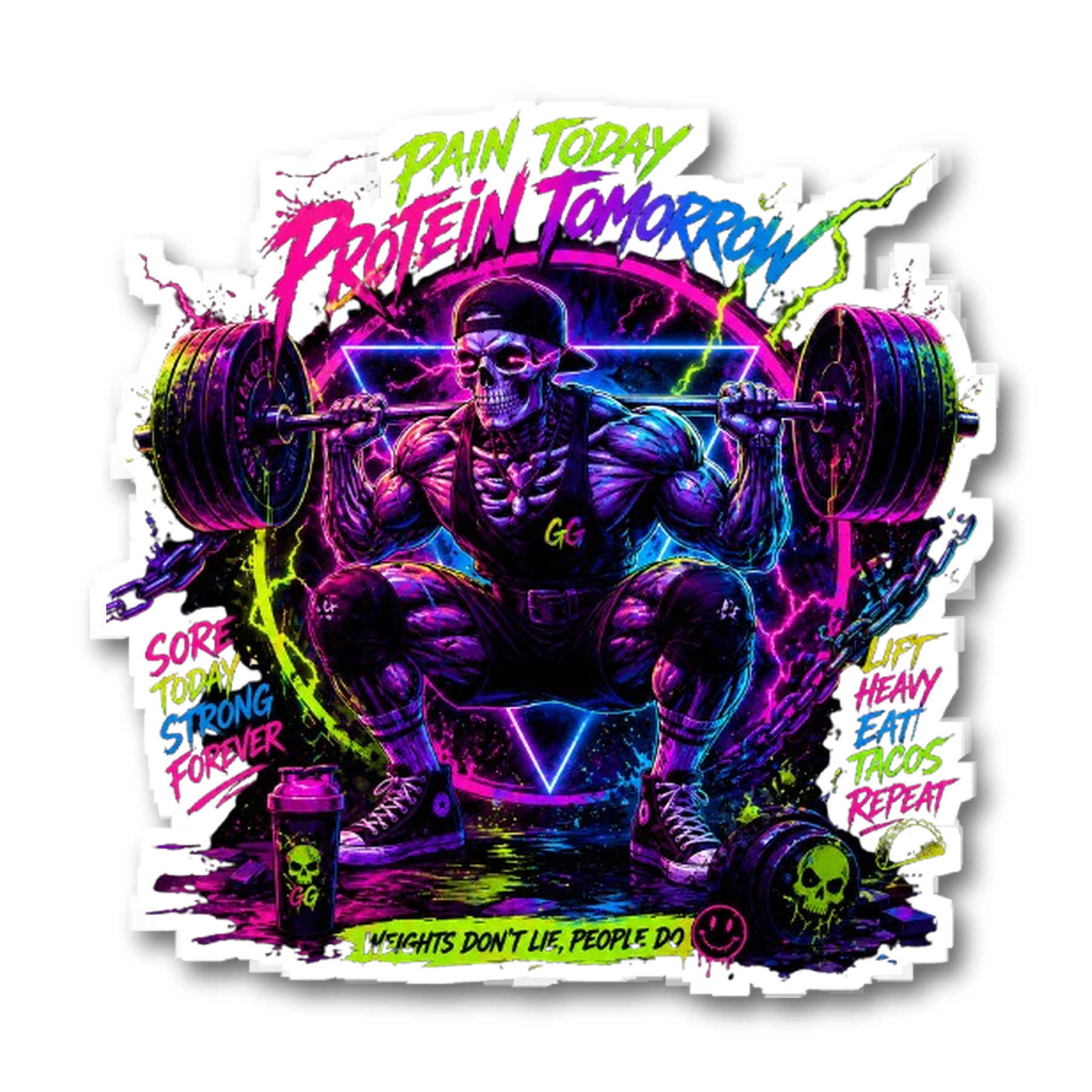 Pain Today Protein Tomorrow Sticker preview