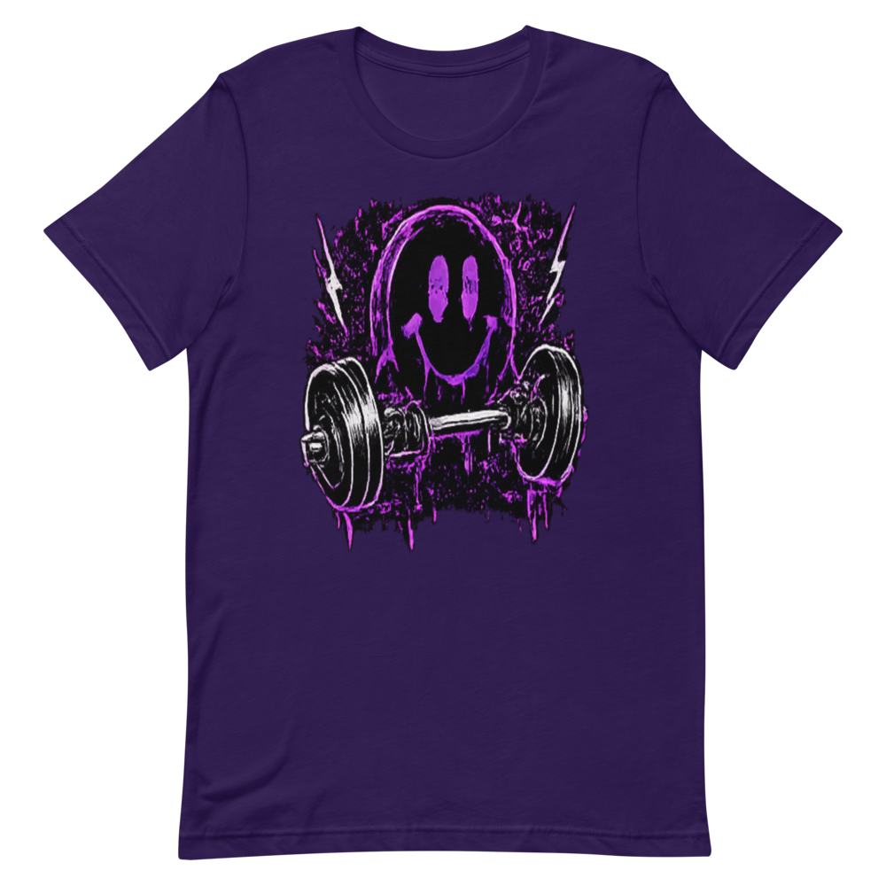 Smiley Barbell Tee - Purple preview