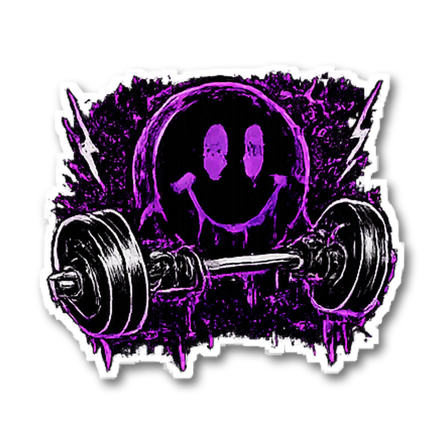 Smiley Barbell Sticker preview