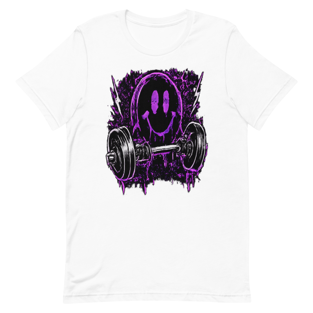Smiley Barbell Tee - White preview
