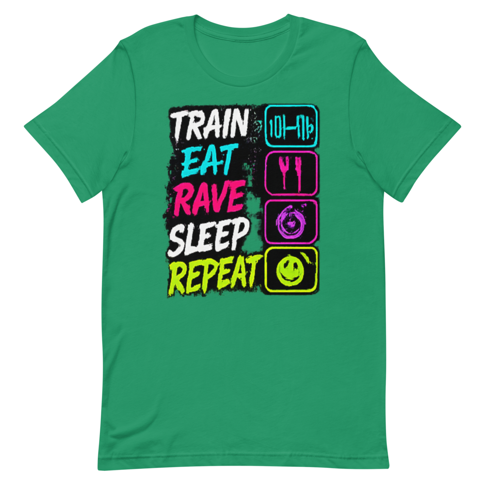 Train Eat Rave Sleep Repeat Tee - GG preview